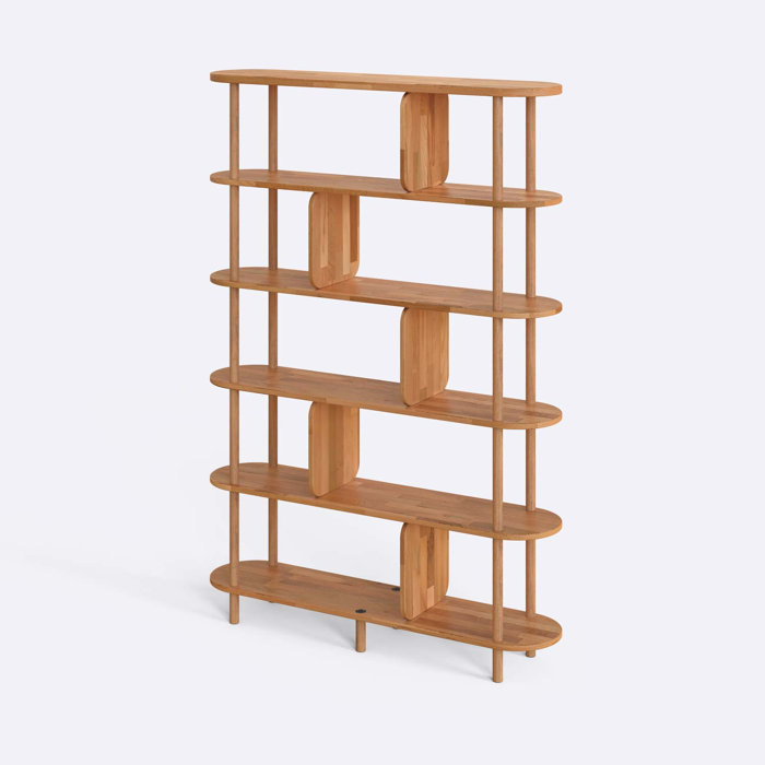 Demontha 67.5'' H x 47.2'' W Solid Wood Bookcase Wayfair